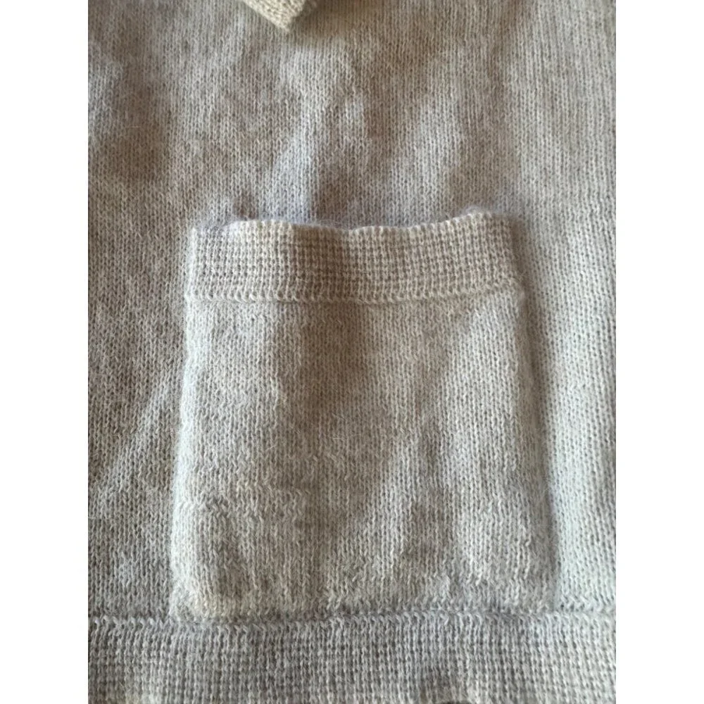 Anibal Baltra‎ Cream Alpaca Cardigan Sweater Size Medium